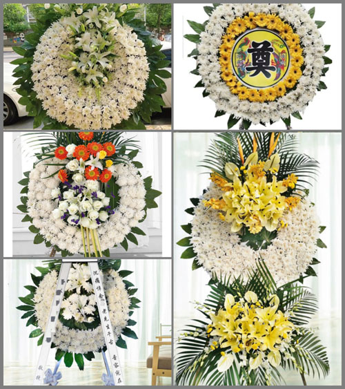 山西长治沁县郭村镇池堡村花圈速递